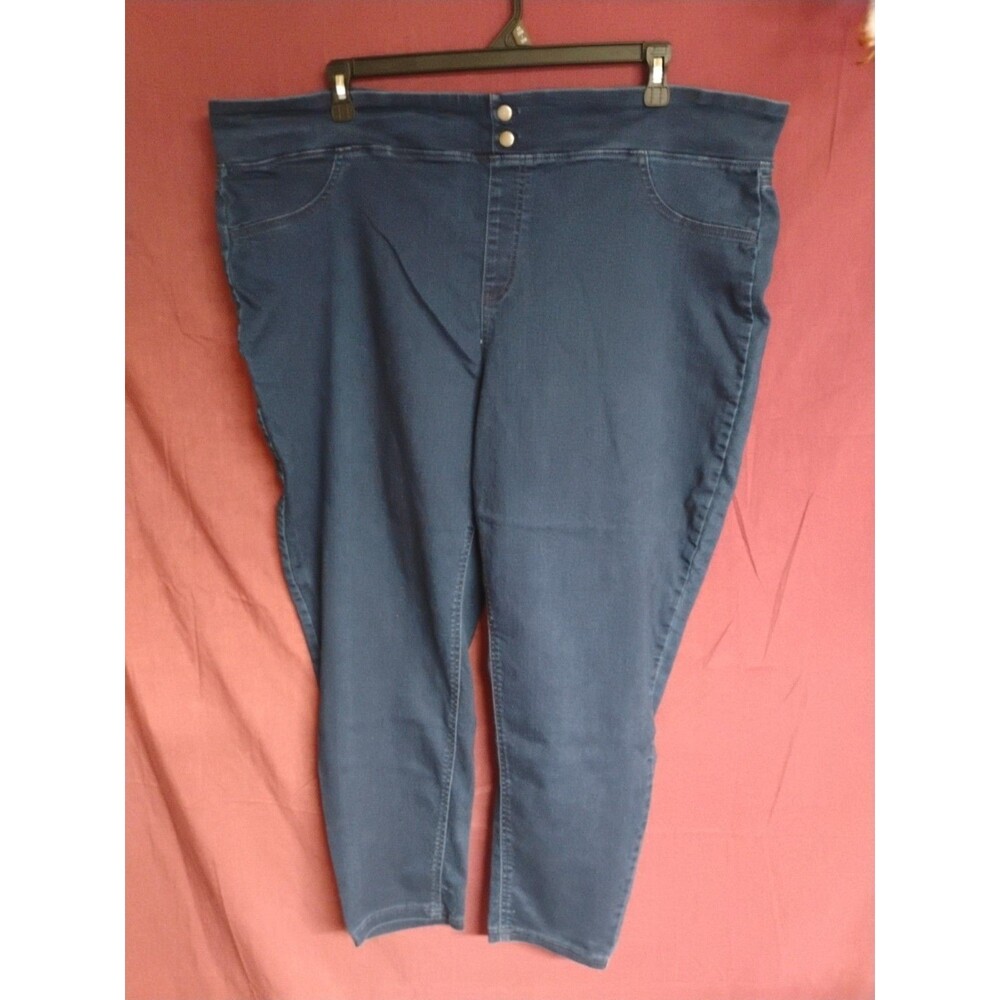 Terra & Sky Mid Rise Blue Jean Stretchy Waist Size 3X (24W-26W) Jeggings